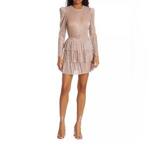 Sabina Musayev Monique Metallic Minidress size M